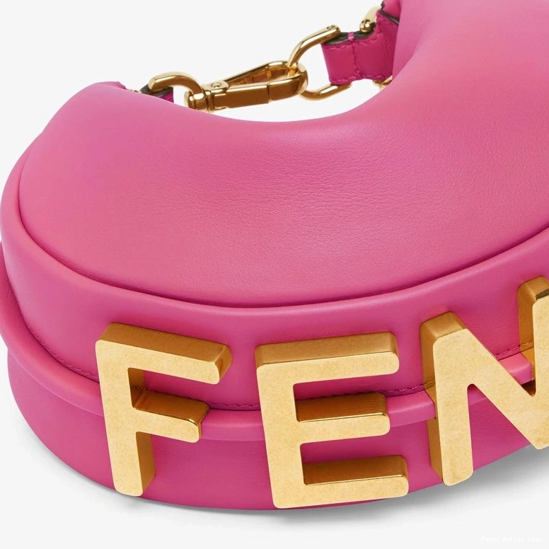 Cheap Fendi Hobo Rose Bag Calf Mini Leather Fendigraphy In 0813
